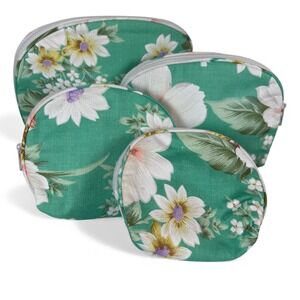 Floral Cosmetic Bag‎ Set of 4 Makeup Pouch Organizer Travel Toiletry Bags